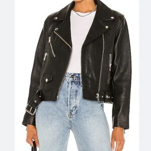 Anine Bing Black Leather Biker Jacket